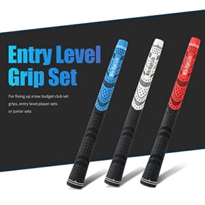 Mile High Life | Avid Golf Club Grips | 3, 13 Pc Set Bundle Golf Grips | Multi-Compound Rubber Golf Grip | (3 Pieces Blue,Standard)