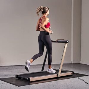 SUNNY HEALTH & FITNESS ASUNA Space Saving Treadmill, Motorized with Speakers for AUX Audio Connection - 8730G