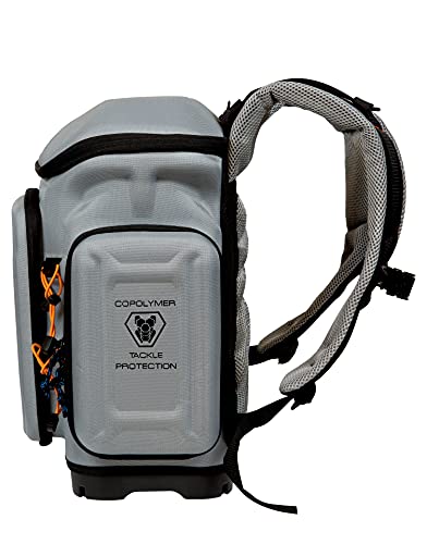 Plano Atlas 3700 Tackle Fishing Backpack, Gray EVA Material, Includes 3 3750 StowAway Utility Boxes for Worms, Lures, & Baits, Waterproof & Non-Skid Base