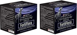 purina fortiflora veterinary diets probiotic dog food nutritional supplements (2 pack) 30 ct. boxes