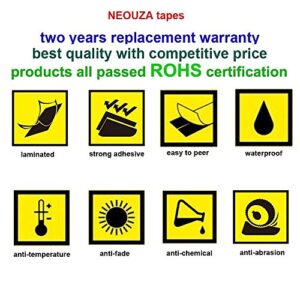 NEOUZA Compatible with Brother P-Touch TZ TZe 131 231 431 531 631731 Tape Label 12mm(0.47 Inch) x 8m (26.2ft) (Set of 6 Color Packs Black Print on Clear White Red Blue Yellow Green)