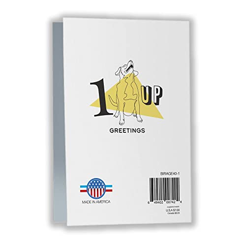 1Up Greetings Funny Birthday Card About Getting Older - You’re A Hoot Owl Single Card with Envelope | 5”x7.5” | Funny Birthday Card for Men or Funny Birthday Card For Older Man