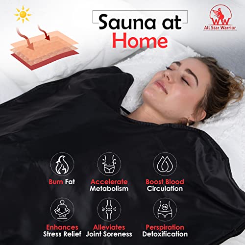 All Star Warrior Premium Sauna Blanket for Weight Loss and Detox - Higher Dose Infrared Sauna Blanket - Portable Sauna Infrared Blanket Personal Saunas - Portable Sauna for Home Sauna for Weight Loss