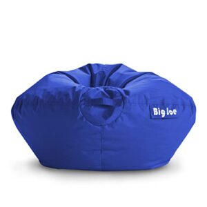 Big Joe Dorm Bean Bag Chair with Drink Holder and Pocket, Sapphire Smartmax, 3ft & Classic Bean Bag Chair, Sapphire Smartmax, 2ft Round