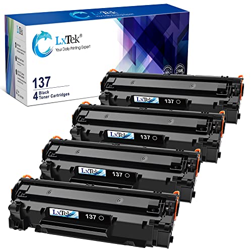 LxTek Compatible Toner Cartridge Replacement for Canon 137 Toner cartridg CRG137 CRG 137 9435B001AA to use with ImageClass d570 mf236n mf232w mf216n mf244dw mf242dw mf232w,4 Black
