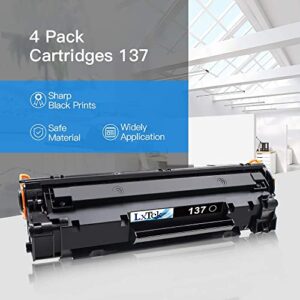 LxTek Compatible Toner Cartridge Replacement for Canon 137 Toner cartridg CRG137 CRG 137 9435B001AA to use with ImageClass d570 mf236n mf232w mf216n mf244dw mf242dw mf232w,4 Black