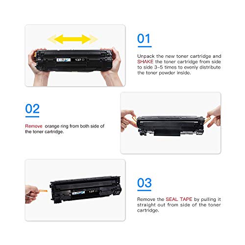 LxTek Compatible Toner Cartridge Replacement for Canon 137 Toner cartridg CRG137 CRG 137 9435B001AA to use with ImageClass d570 mf236n mf232w mf216n mf244dw mf242dw mf232w,4 Black