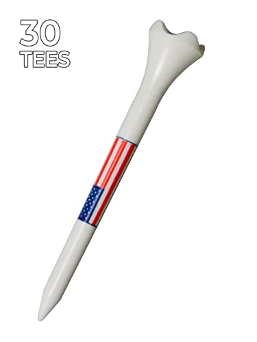 Pride Performance USA Flag Tees 3-1/4", 30 Count