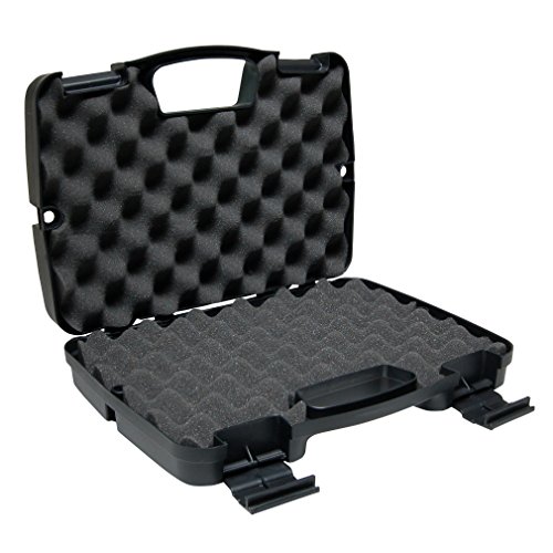 Plano Gun Guard SE Series Single Scoped Pistol Case with Padlock Tabs and Protective Foam Padding, Black, Hard Pistol Case with Steel Hinge Pins