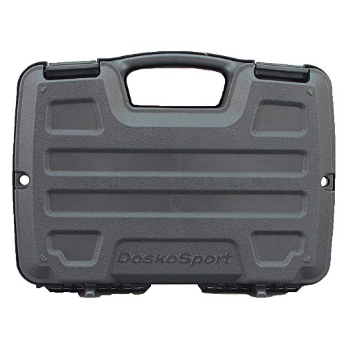 Plano Gun Guard SE Series Single Scoped Pistol Case with Padlock Tabs and Protective Foam Padding, Black, Hard Pistol Case with Steel Hinge Pins