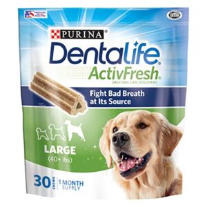 Purina DentaLife Large Dog Dental Chews; ActivFresh Daily Oral Care - (2) 30 ct. Pouches