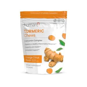 humann turmeric curcumin chews supplement – high absorption turmeric – orange citrus flavor – from the makers of superbeets, 30 count