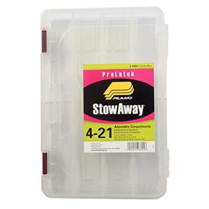 plano 2-3601-00 thin stowaway with adjustable dividers, clear, one size (2360100)