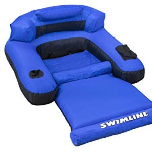 Swimline Floating Lounge Chair Blue/Black, 16 Inch