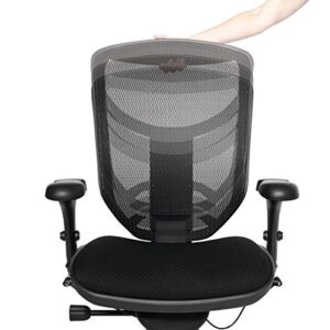 Workpro™ - Chair - Quantum 9000 Series Mid-Back Mesh/fabric Chair x x 28" D - 43-3/4" h x 29-1/2" w - Black