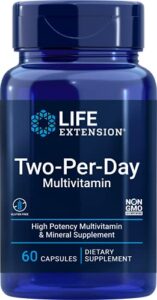 life extension two-per-day multivitamin – a healthy dose of vitamins & minerals – gluten-free – non-gmo – 60 capsules