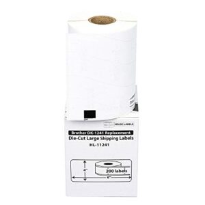 generic shipping labels compatible w/ brother dk-1241 (4″ x 6″; 151mm*102mm) bpa free (6 rolls; 200 labels per roll)