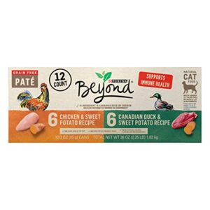 Purina Beyond Grain Free Natural Pate Wet Cat Food Variety Pack, Grain Free Poultry - (2 Packs of 12) 3 oz. Cans