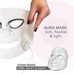 AURA Light Therapy Mask - Soft and Light-Weight - Latest 4 Colors LED Face Mask Light Therapy to Address Different Skin Care Needs - Beauty & Personal Care at the Comfort of Your Home