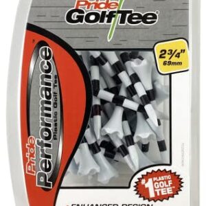 PRIDE GOLF TEE Golf Spikes 30 Count Golf Tees, White, 2.75 US