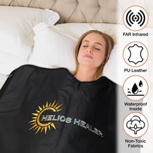 HELIOS HEALER Infrared Sauna Blanket - Portable Infrared Sauna for Home Relaxation, Sauna Blanket for Detox Body and Mind, Exercise Recovery, Better Sleep, Far Infrared Therapy, Zipper Design.