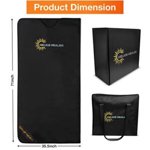 HELIOS HEALER Infrared Sauna Blanket - Portable Infrared Sauna for Home Relaxation, Sauna Blanket for Detox Body and Mind, Exercise Recovery, Better Sleep, Far Infrared Therapy, Zipper Design.