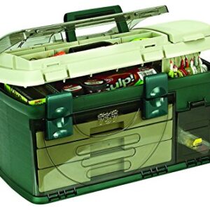 Plano 3-Drawer Tackle Box, Green Metallic/Beige, Premium Tackle Storage, Large (737-002)