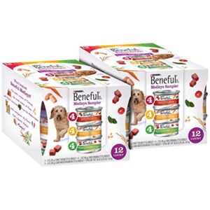 Purina Beneful Wet Dog Food Variety Pack, Medleys Tuscan, Romana & Mediterranean Style - (2 Packs of 12) 3 oz. Cans