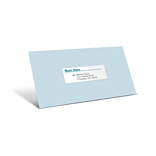Office Depot White Inkjet/Laser Address Labels, 1 1/3in. x 4in., Pack Of 350, 505-O004-0018