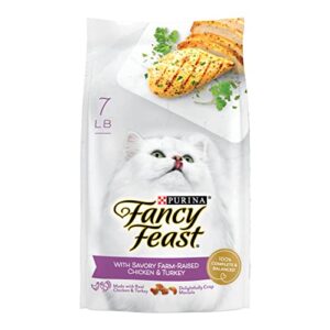 fancy feast dry cat food with savory chicken and turkey – 7 lb. bags