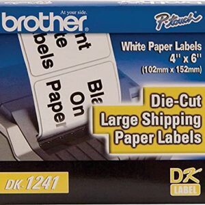 Brother Dk1241 Die-Cut Shipping Labels, 4-Inch X 6-Inch, White, 200/Roll