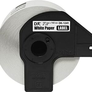 Brother Dk1241 Die-Cut Shipping Labels, 4-Inch X 6-Inch, White, 200/Roll