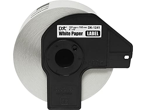 Brother Dk1241 Die-Cut Shipping Labels, 4-Inch X 6-Inch, White, 200/Roll
