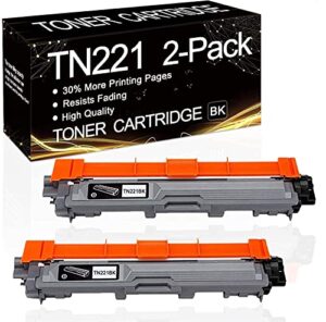 2 pack tn-221 black tn221bk compatible toner cartridge replacement for brother hl-3140cw hl-3180cdw hl-3170cdw hl-3150cdn mfc-9130cw mfc-9140cdn mfc-9330cdw dcp-9015cdw printer,by sinatoner.