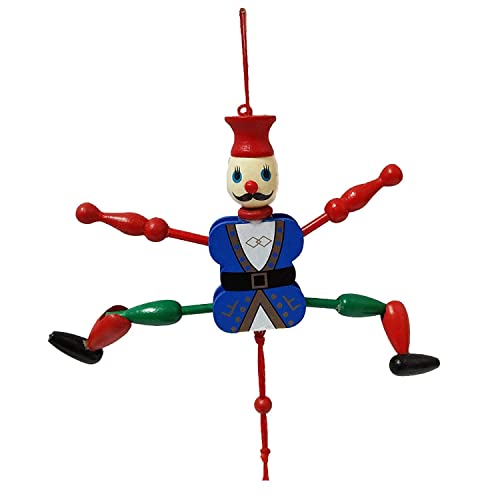 Tippan Top Set of (1) Channapatna Hanging Wooden Wall Hanging Joker Toy (Pulling Toy)