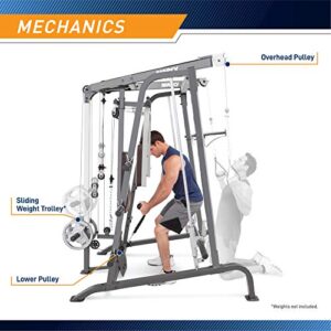 Marcy Smith Cage Workout Machine, Full Body Workout Bench for Home Gym, Gym Equipment with Linear Bearing, Steel MD-9010G (MD-9010)