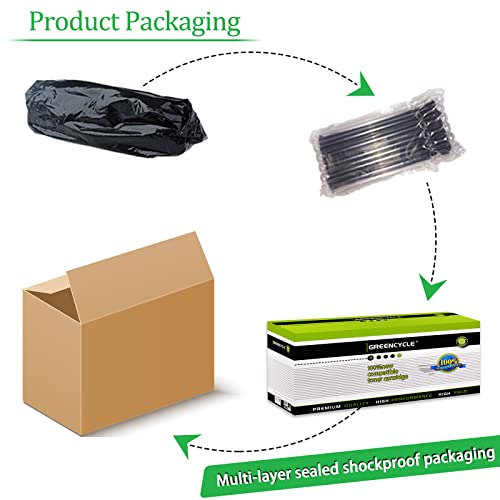 greencycle 4 Pack TN650 TN-650 Black Toner Cartridge Compatible for Brother HL-5370DW HL-5370DWT MFC-8690DW Laser Printer (4 Pack, TN650)