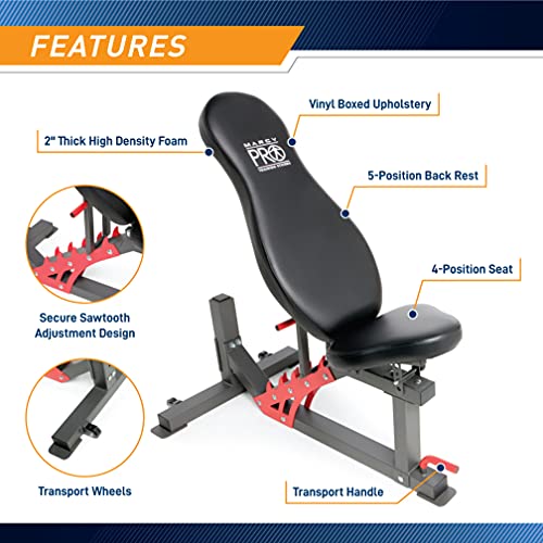 Marcy Smith Machine Weight Bench Home Gym, For Full Body Workout, Training System, Black SM-4903