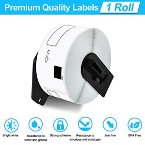 GREENCYCLE 1PK Compatible for Brother DK-1208 DK1208 Address Paper Label Roll 38mm (1-1/2) Inches 90mm to Brother Ptouch QL-1050 QL-500 QL-Series w/Frames