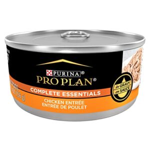 purina pro plan complete essentials high protein cat food gravy, wet cat food chicken entree – (24) 5.5 oz. cans