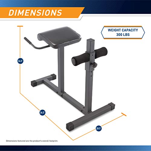 Marcy Adjustable Hyperextension Roman Chair / Exercise Hyper Bench JD-3.1