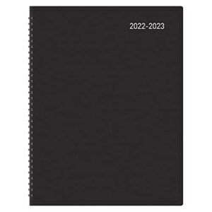 office depot® brand weekly/monthly academic planner, horizontal format, 8″ x 11″, 30% recycled, black, july 2022 to augu