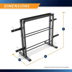 Marcy Combo Weights Storage Rack for Dumbbells, Kettlebells, and Weight Plates DBR-0117