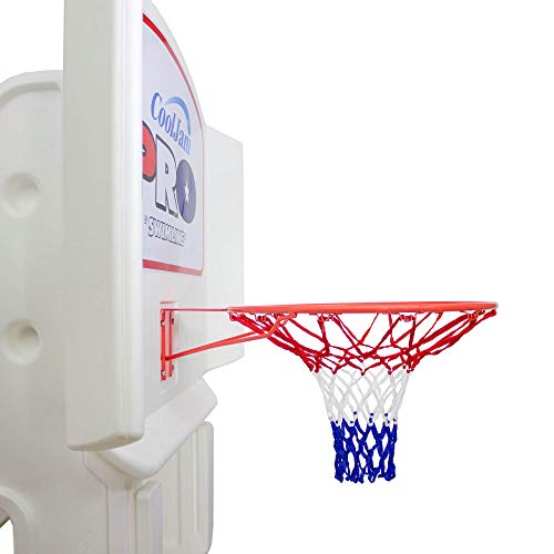 Swimline Super Wide Inground Swimming Pool Basketball Hoop & Volleyball Net