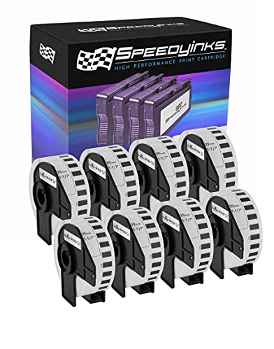 Speedy Inks Compatible Paper Tape Replacement for Brother DK-2210 (White, 8-Pack)