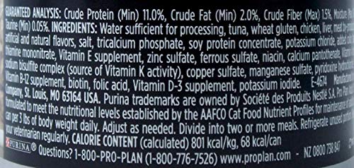 Purina Pro Plan Cat Food Canned Wet Entree 3 Flavor 6 Can Sampler Bundle, (2) Each: Chicken Tomato Pasta Gravy, Sole Vegetable, and Tuna Entree Sauce (3 Ounces) Plus Catnip Mouse