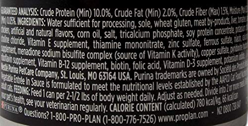 Purina Pro Plan Cat Food Canned Wet Entree 3 Flavor 6 Can Sampler Bundle, (2) Each: Chicken Tomato Pasta Gravy, Sole Vegetable, and Tuna Entree Sauce (3 Ounces) Plus Catnip Mouse