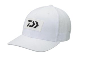 d-vec trucker with rubber white and black logo