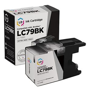 ld compatible ink cartridge replacement for brother lc79bk extra high yield (black)