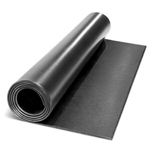 marcy fitness equipment mat and floor protector for treadmills, exercise bikes, and accessories mat-366 (78″ x 36″ x 0.25″ thickness) , black